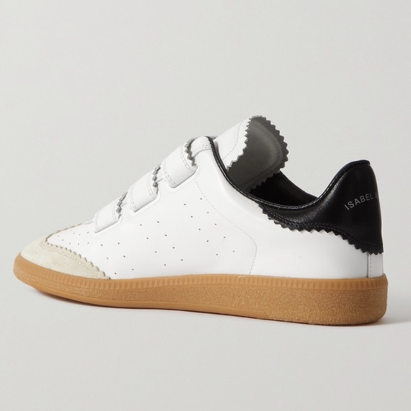 Isabel Marant Beth Suede-Trimmed Leather Sneakers - Picture 3 of 6